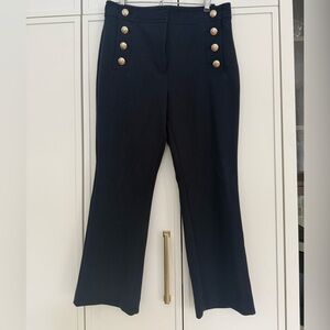 Navy Sailor High-Waisted Pants